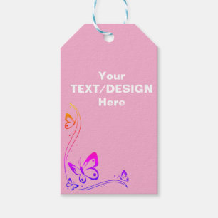 Personalized Text/ Design with Butterfly Gift Tags