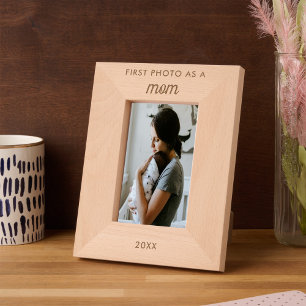 Personalized Text Engraved First New Mom Photo Etched Frames