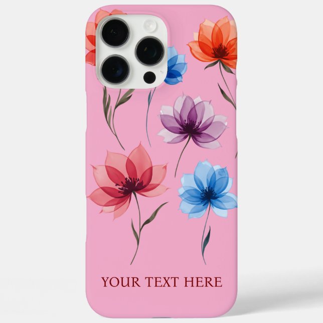 Personalized Text Floral  Case-Mate iPhone Case (Back)