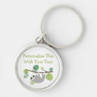 Personalized Text Fun Hanging Sloth
