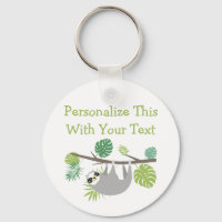 Personalized Text Fun Hanging Sloth