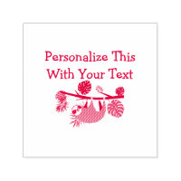 Personalized Text Fun Hanging Sloth