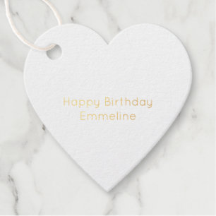 Personalized Text Gold Glitter (on reverse) Favour Tags
