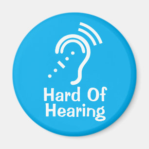 Personalized Text Hard Of Hearing Magnet