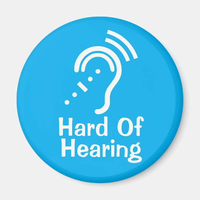 Personalized Text Hard Of Hearing Magnet (Front)