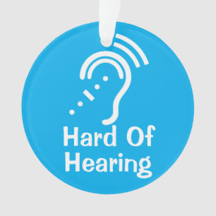 Personalized Text Hard Of Hearing Ornament