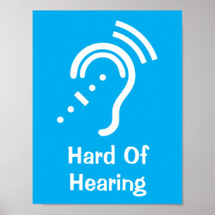 Personalized Text Hard Of Hearing Poster