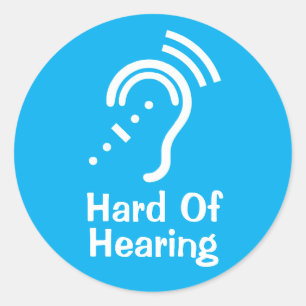 Personalized Text Hard Of Hearing Sticker