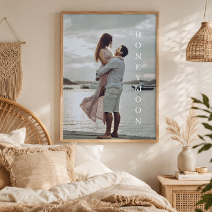 Personalized Text Honeymoon Wedding Custom Photo Poster