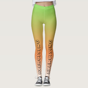 Personalized text l Fashion gradient Exercising Leggings