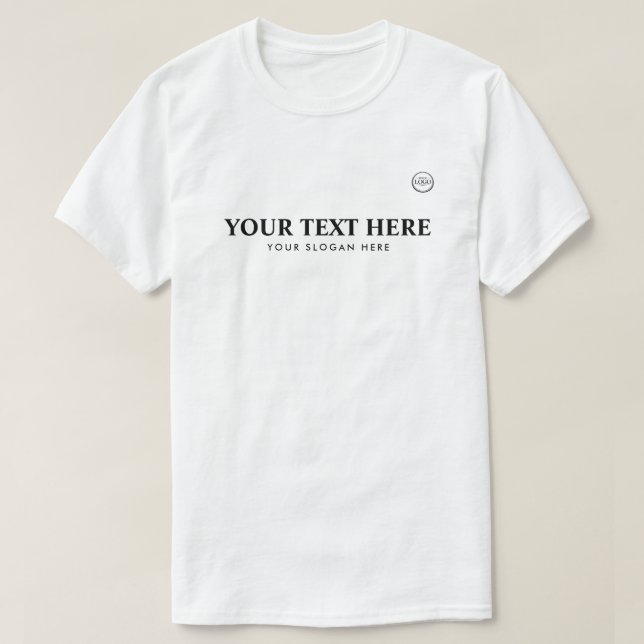 Personalized Text Logo Slogan T-Shirt (Design Front)