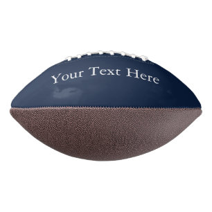 Personalized Text Navy Blue White Monogram Gift Football
