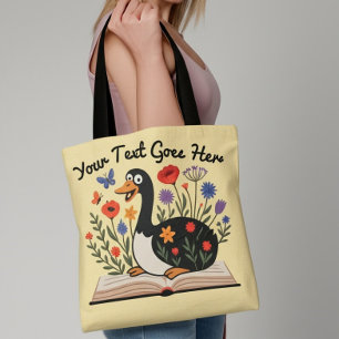 Personalized Text Silly Goose Teacher Appreciation Tote Bag