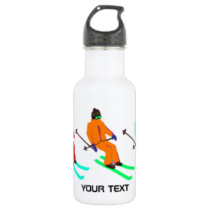  Personalized Text Ski Opening Skier   532 Ml Water Bottle