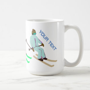  Personalized Text Ski Opening Skier    Coffee Mug