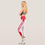 Personalized Text Striped Capri Leggings<br><div class="desc">Add your own text to these easy to personalize capri leggings from Ricaso</div>