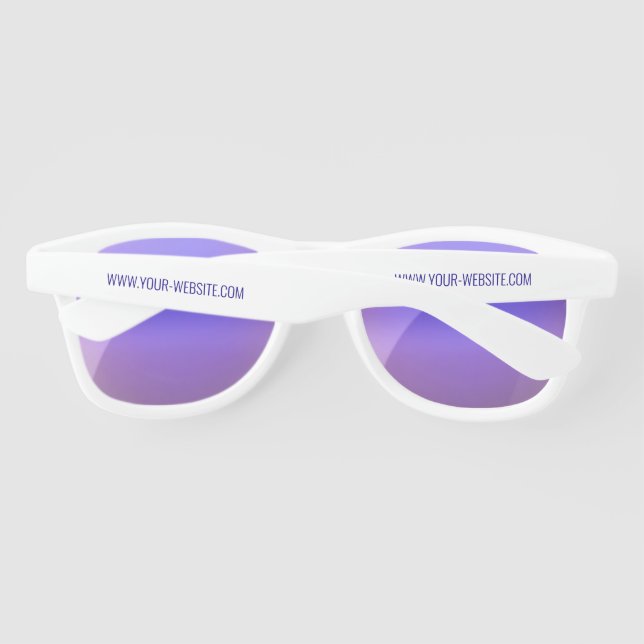 Personalized Text Website Promotional Sunglasses (Back)