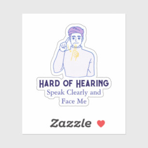 Personalized Text with Hard of Hearing Symbol