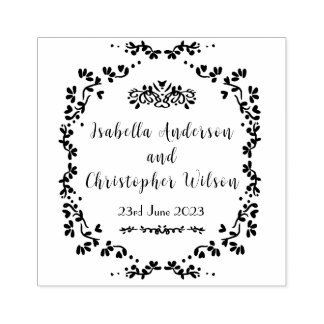 Personalized Texts Romantic Wood Art Stamp