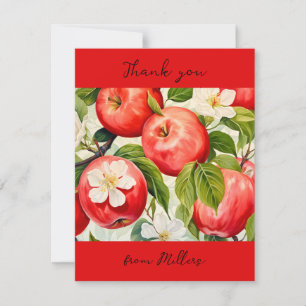 personalized Thank you Apple print farmers red 