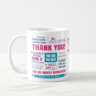 Personalized Thank You Appreciation Message Coffee Mug