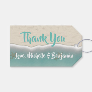 Personalized Thank You Beachy Wedding Gift Tags