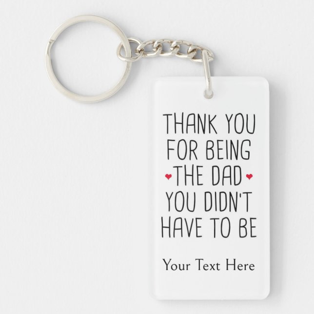 Personalized Thank you bonus dad Keychain (Front)