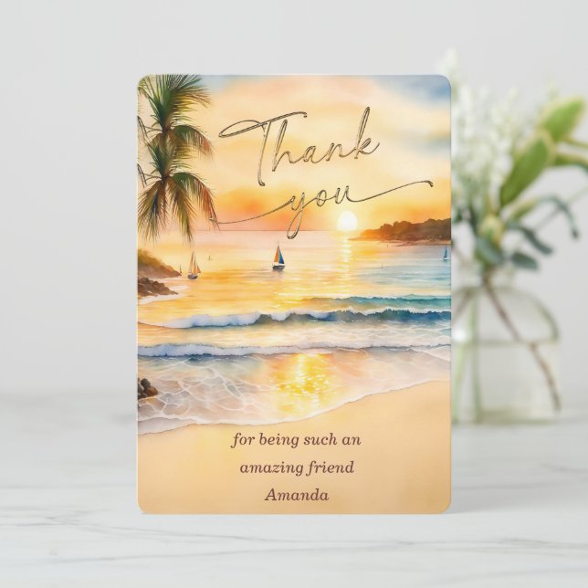 Personalized Thank You Card (Standing Front)
