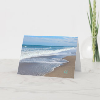 Personalized thank you card beach blank inside