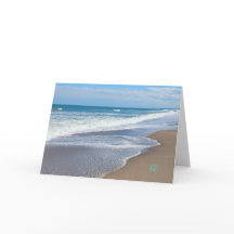 Personalized thank you card beach blank inside