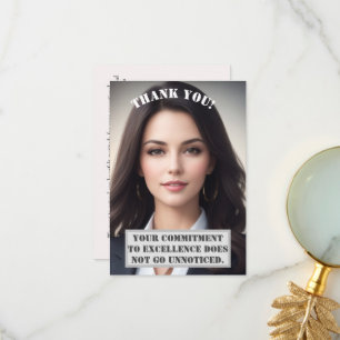 Personalized Thank You Card: Excellence Recognized