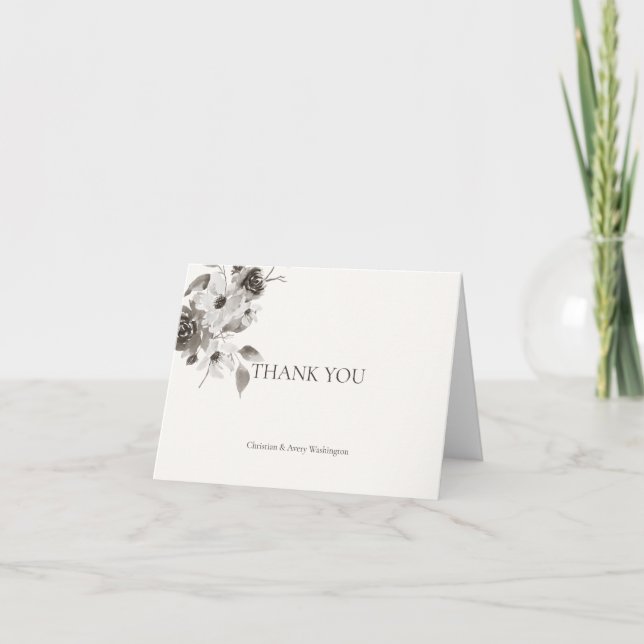 Personalized Thank you Cards - sepia toned (Front)