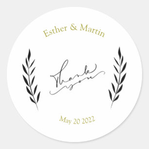 Personalized Thank you  Classic Round Sticker