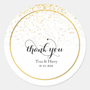 Personalized Thank you  classic round sticker