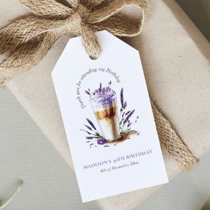 Personalized Thank you Coffee Latte Birthday Gift Tags