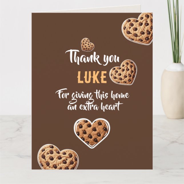 Personalized Thank you cookie hearts design (Front)
