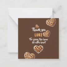 Personalized Thank you cookie hearts design