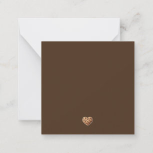 Personalized Thank you cookie hearts design Card
