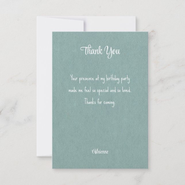 Personalized Thank You Custom Sentiment Signature (Front)