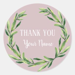 Personalized Thank You Flower Wreath label