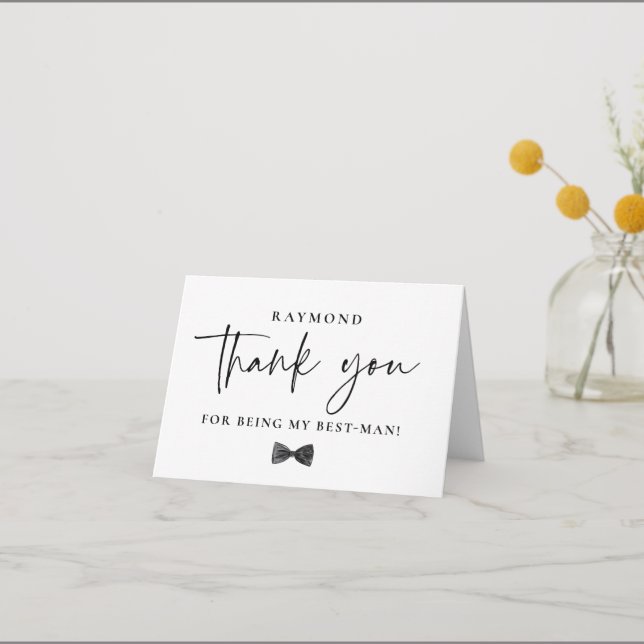 Personalized Thank You For Being My Best Man Card (Front)