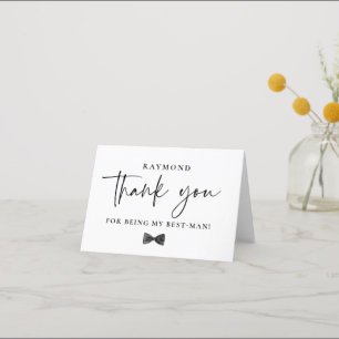 Personalized Thank You For Being My Best Man Card