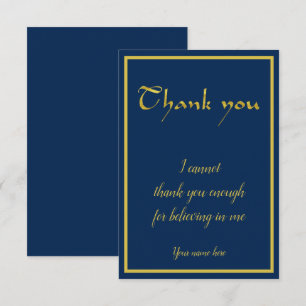 Personalized Thank You for Believing in Me Card