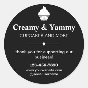 Personalized Thank You For Supporting Our Business Classic Round Sticker