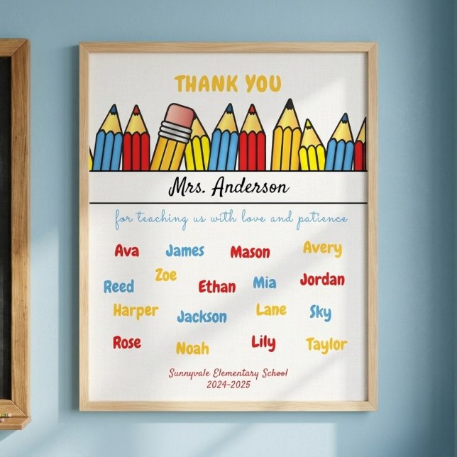 Personalized thank you gift for the teacher  poster (Creator Uploaded)