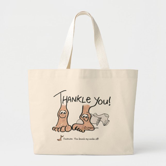 Personalized Thank You Gift Large Tote Bag (Front)