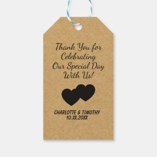 Personalized Thank You Hang Tags for Wedding Favou