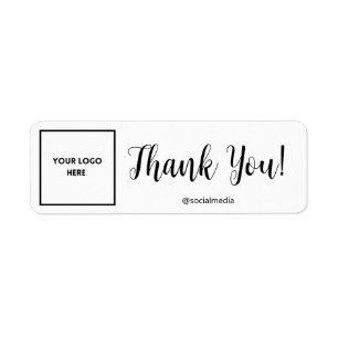 Personalized Thank you Label: Your Name & Log
