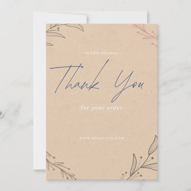 Personalized Thank You Note with Custom MESSAGE (Front)