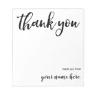 Personalized Thank You Notepad